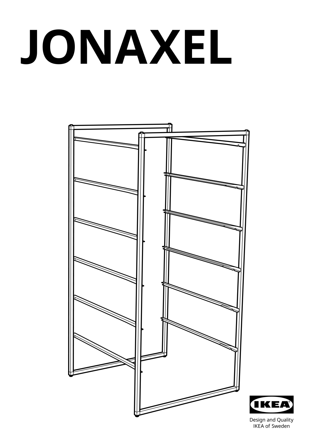 Assembly instructions for IKEA Jonaxel frame white | Page 1 - IKEA JONAXEL open storage combination 192.976.85