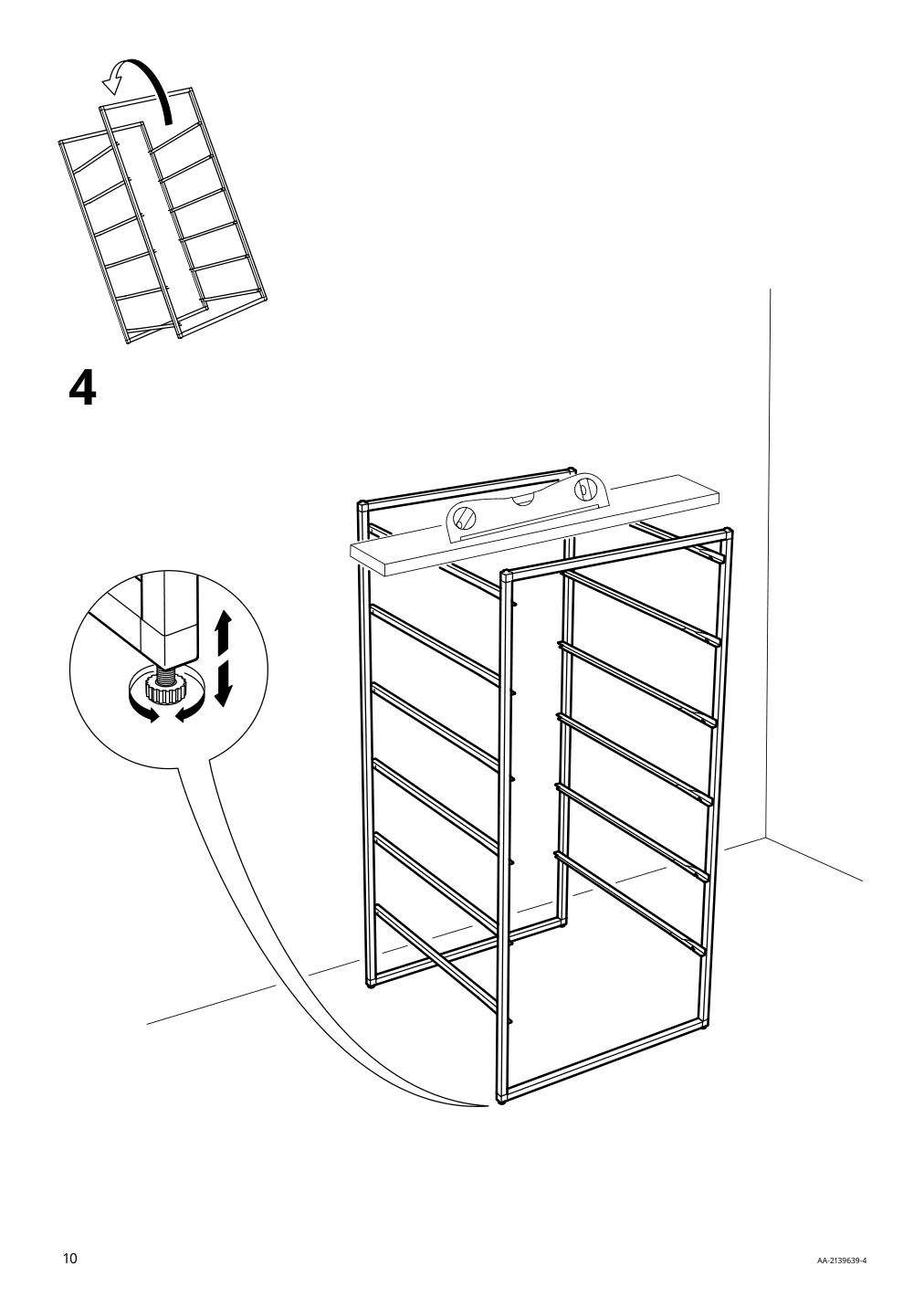 Assembly instructions for IKEA Jonaxel frame white | Page 10 - IKEA JONAXEL wardrobe combination 093.062.04