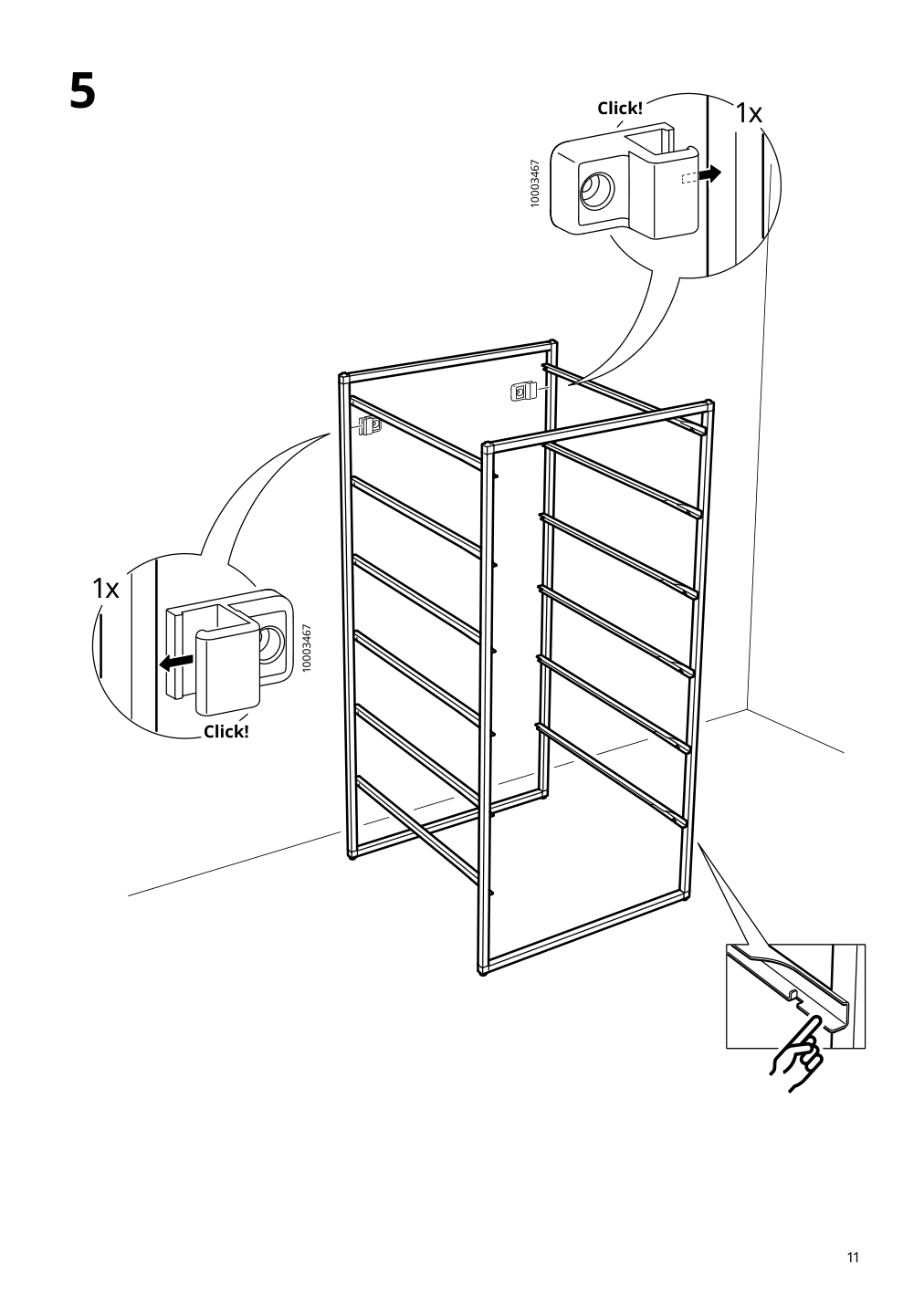 Assembly instructions for IKEA Jonaxel frame white | Page 11 - IKEA JONAXEL open storage combination 393.239.90