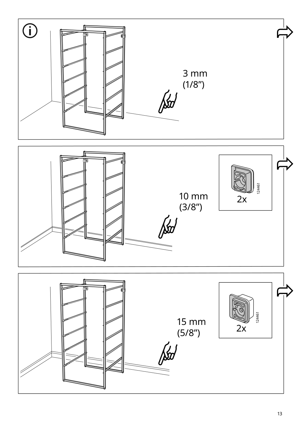 Assembly instructions for IKEA Jonaxel frame white | Page 13 - IKEA JONAXEL wardrobe combination 093.062.04