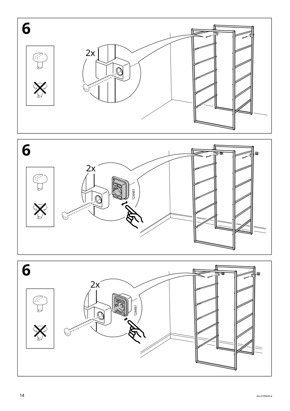 Assembly instructions for IKEA Jonaxel frame white | Page 14 - IKEA JONAXEL open storage combination 192.976.85