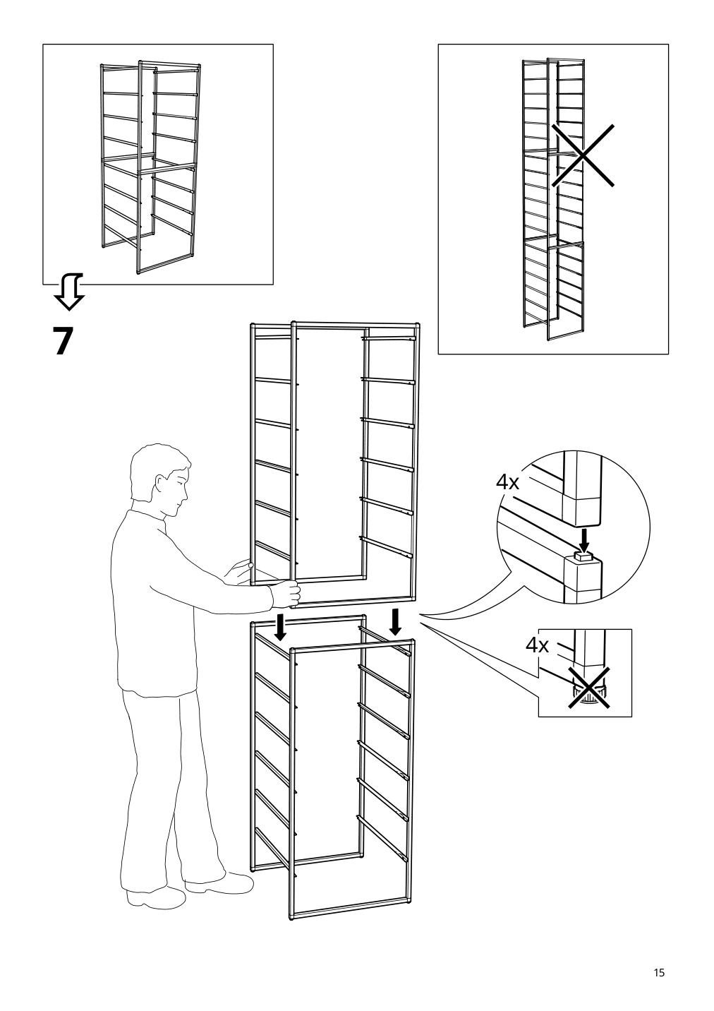 Assembly instructions for IKEA Jonaxel frame white | Page 15 - IKEA JONAXEL storage combination 092.974.88