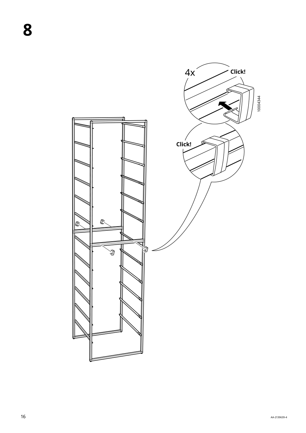 Assembly instructions for IKEA Jonaxel frame white | Page 16 - IKEA JONAXEL open storage combination 393.239.90