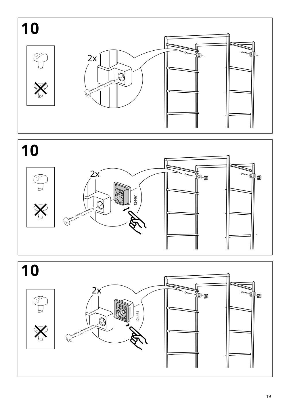 Assembly instructions for IKEA Jonaxel frame white | Page 19 - IKEA JONAXEL wardrobe combination 093.062.04