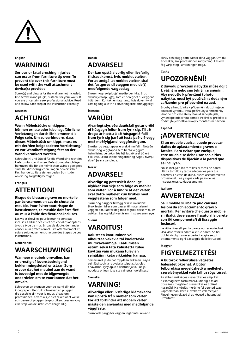 Assembly instructions for IKEA Jonaxel frame white | Page 2 - IKEA JONAXEL wardrobe combination 093.062.04