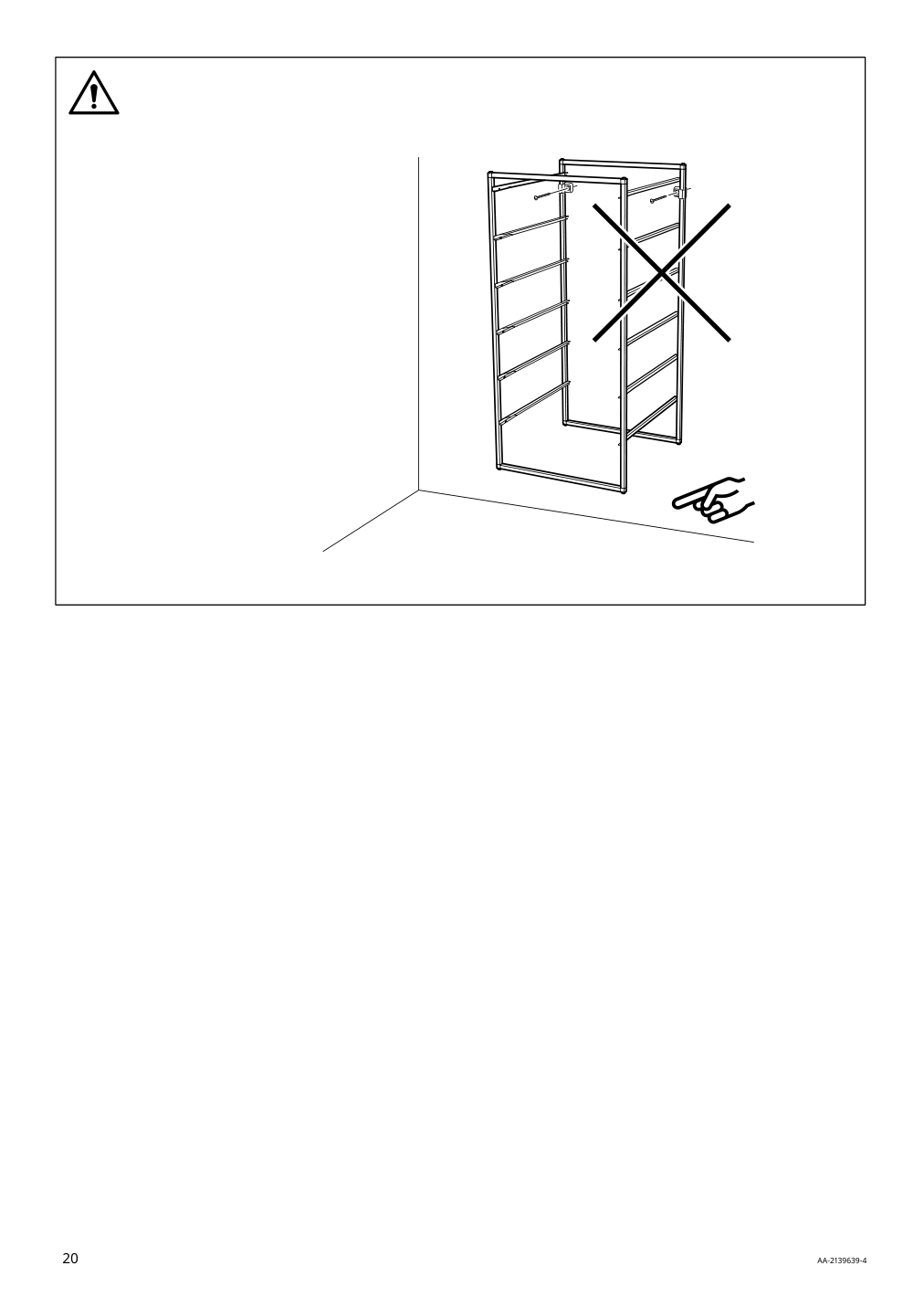 Assembly instructions for IKEA Jonaxel frame white | Page 20 - IKEA JONAXEL open storage combination 192.976.85