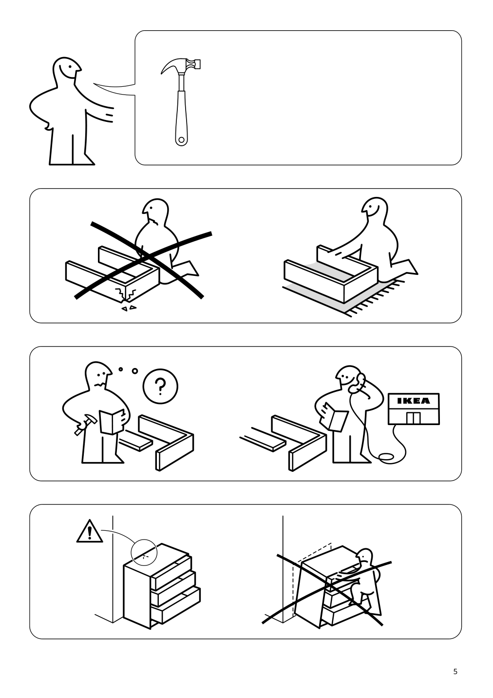 Assembly instructions for IKEA Jonaxel frame white | Page 5 - IKEA JONAXEL storage combination 092.974.88