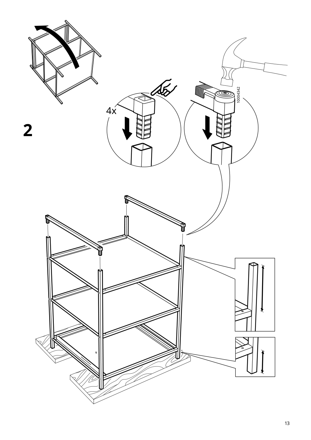 Assembly instructions for IKEA Jonaxel shelf unit white | Page 13 - IKEA JONAXEL wardrobe combination 093.062.04