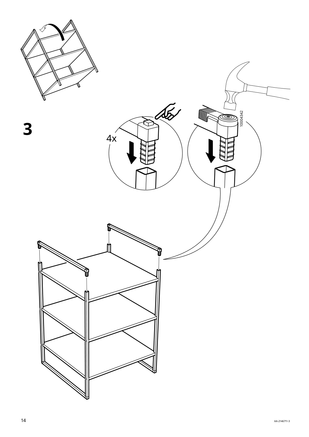 Assembly instructions for IKEA Jonaxel shelf unit white | Page 14 - IKEA JONAXEL wardrobe combination 093.062.04