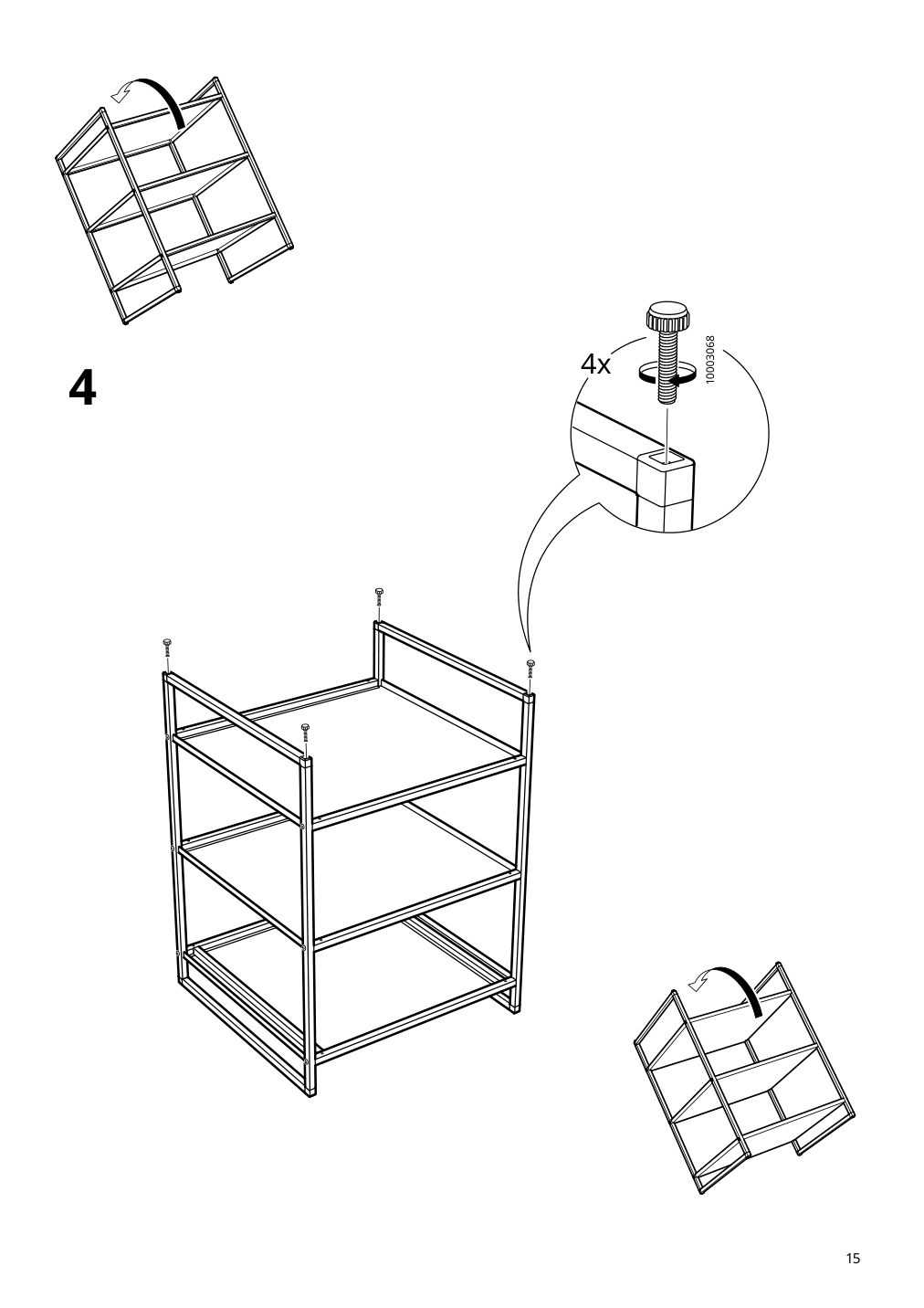 Assembly instructions for IKEA Jonaxel shelf unit white | Page 15 - IKEA JONAXEL wardrobe combination 093.062.04