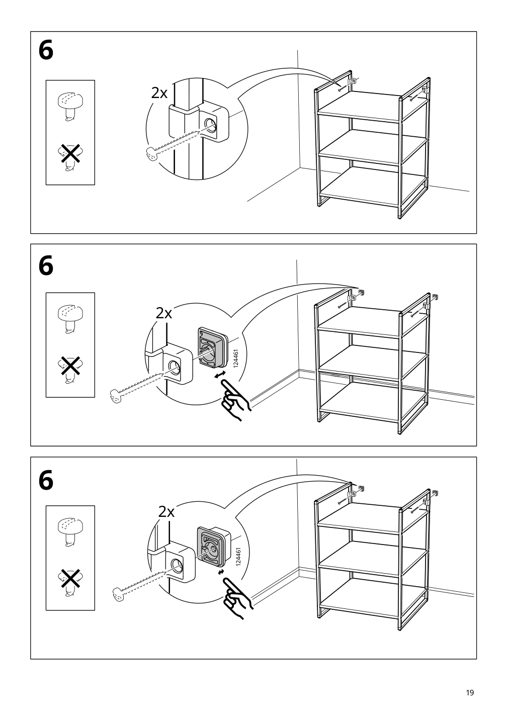 Assembly instructions for IKEA Jonaxel shelf unit white | Page 19 - IKEA JONAXEL wardrobe combination 093.062.04