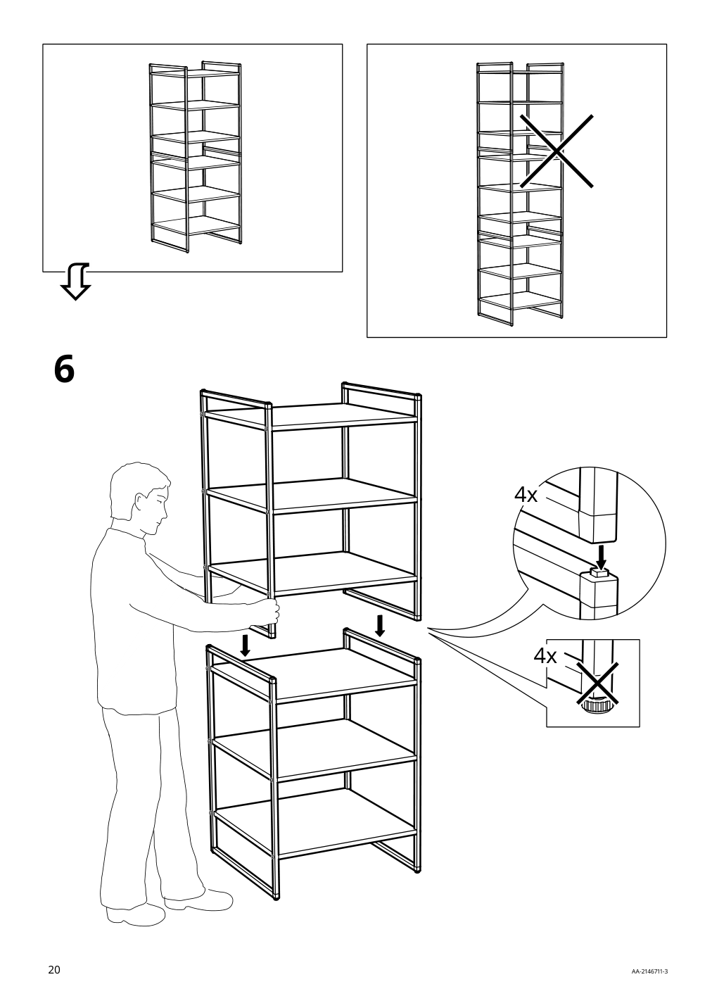 Assembly instructions for IKEA Jonaxel shelf unit white | Page 20 - IKEA JONAXEL shelf unit 704.199.71