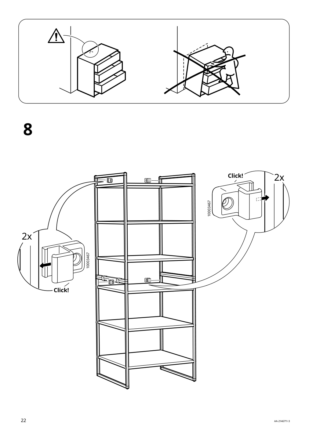 Assembly instructions for IKEA Jonaxel shelf unit white | Page 22 - IKEA JONAXEL open storage combination 393.239.90