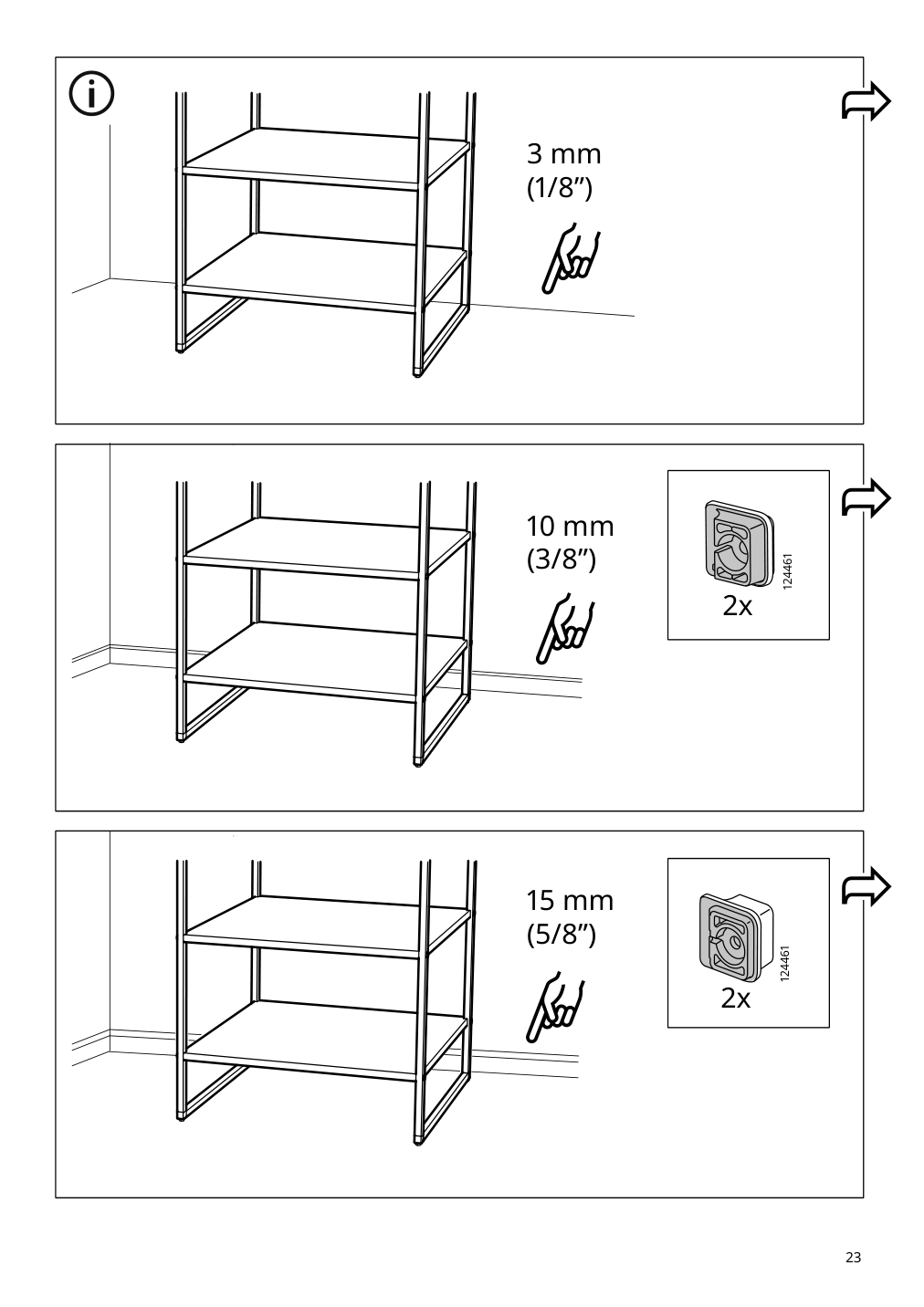 Assembly instructions for IKEA Jonaxel shelf unit white | Page 23 - IKEA JONAXEL open storage combination 192.976.85