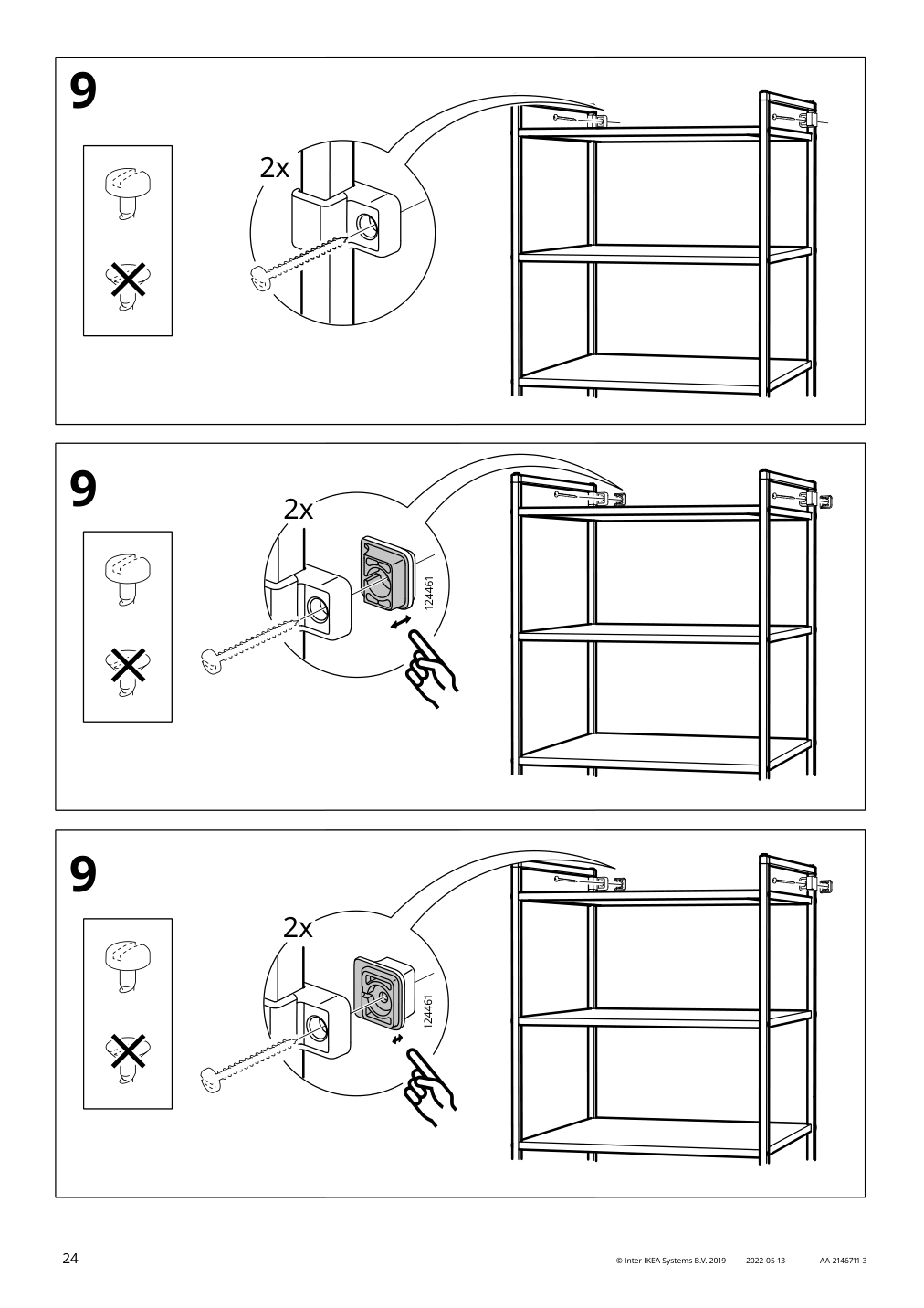 Assembly instructions for IKEA Jonaxel shelf unit white | Page 24 - IKEA JONAXEL wardrobe combination 093.062.04