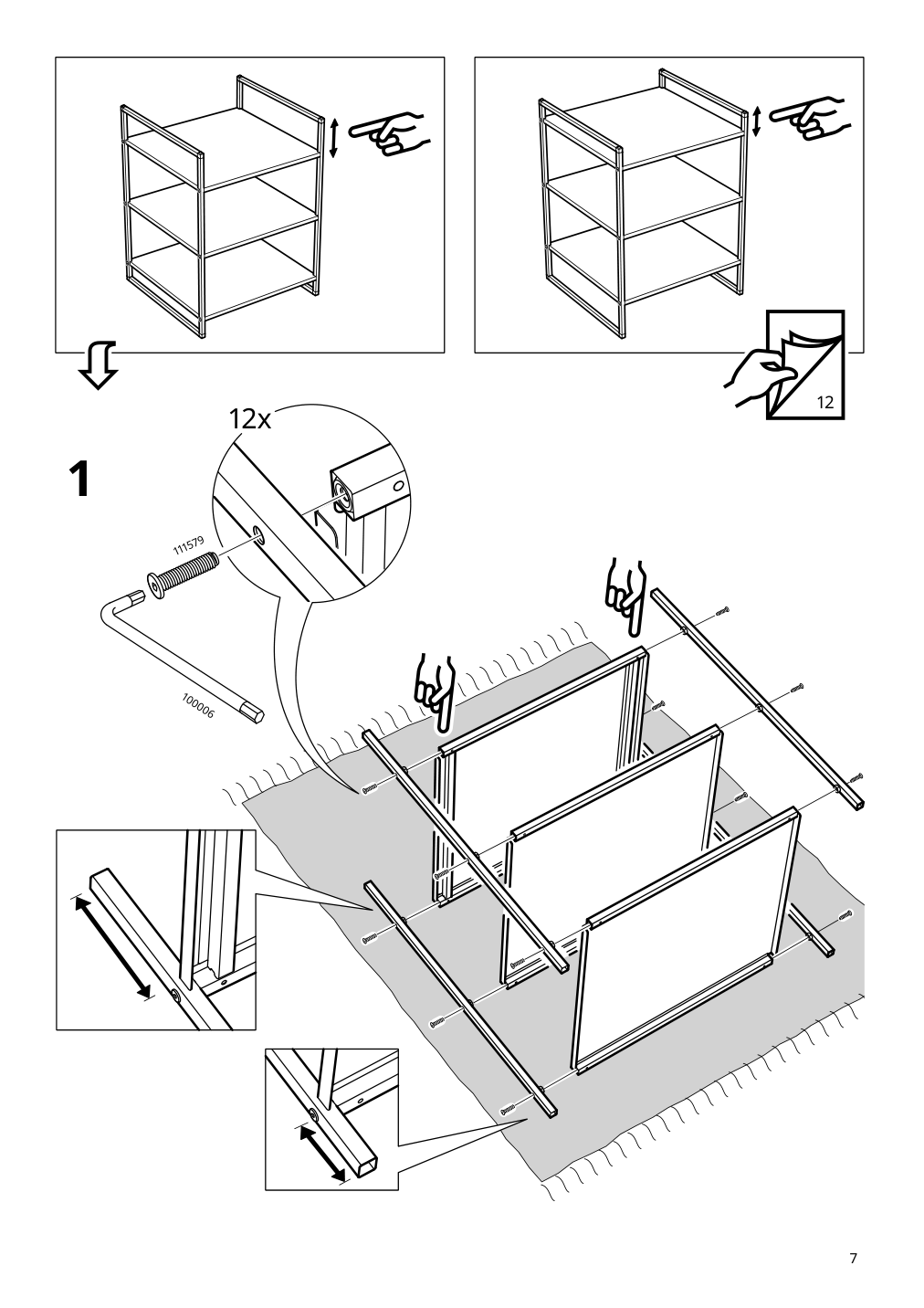 Assembly instructions for IKEA Jonaxel shelf unit white | Page 7 - IKEA JONAXEL open storage combination 192.976.85