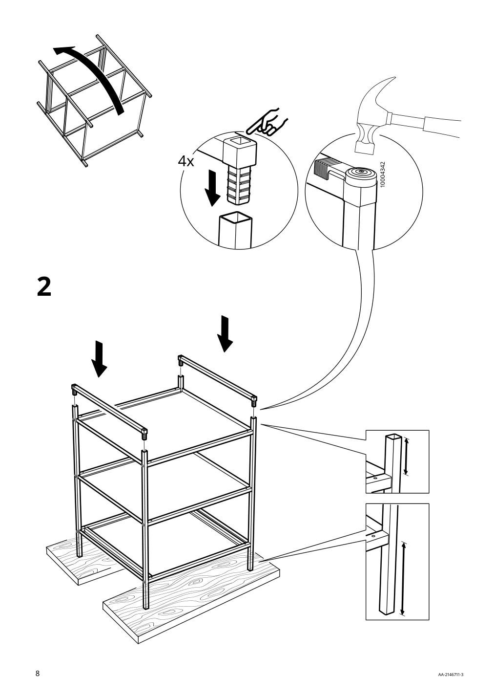 Assembly instructions for IKEA Jonaxel shelf unit white | Page 8 - IKEA JONAXEL open storage combination 192.976.85