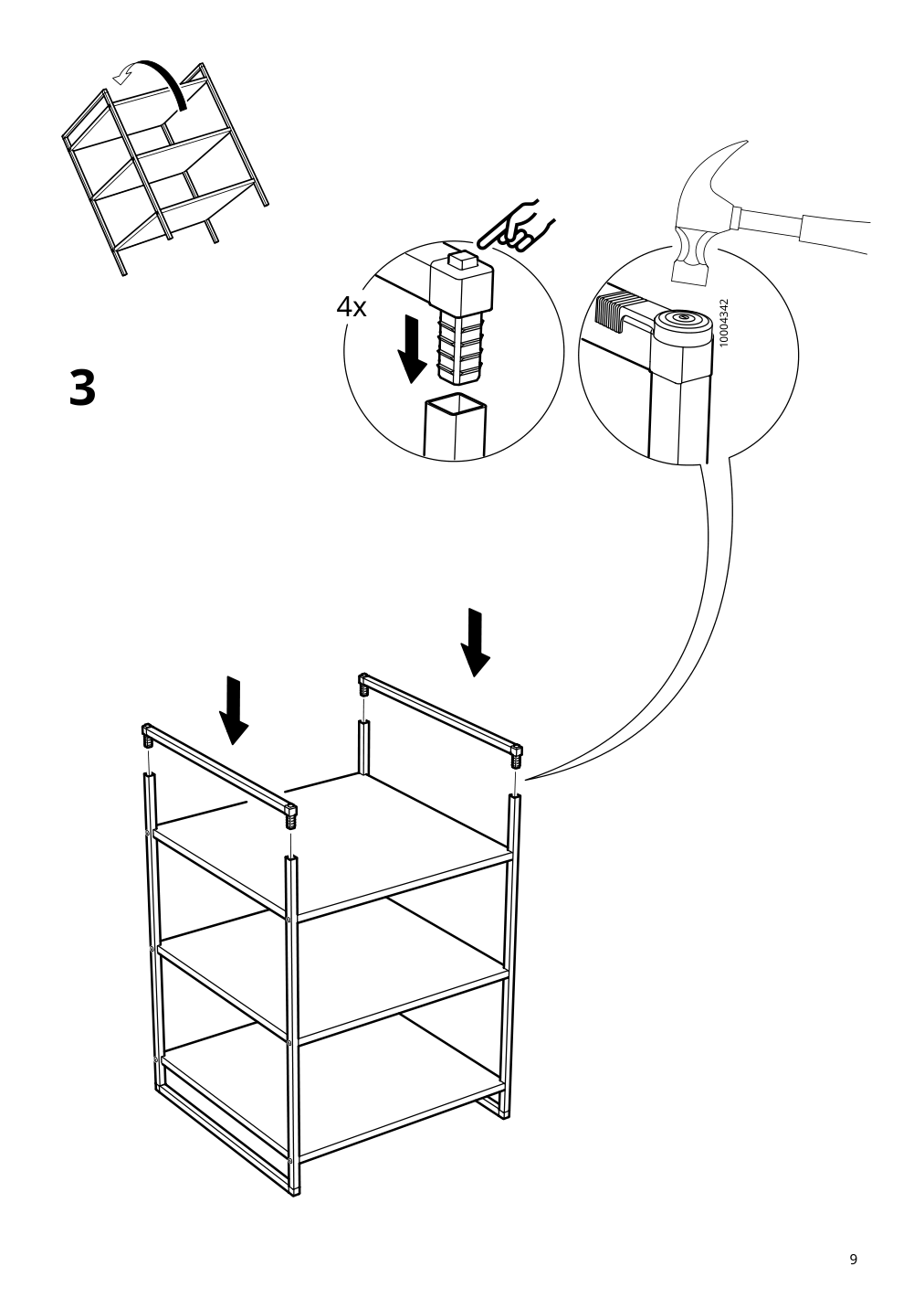 Assembly instructions for IKEA Jonaxel shelf unit white | Page 9 - IKEA JONAXEL shelf unit 704.199.71