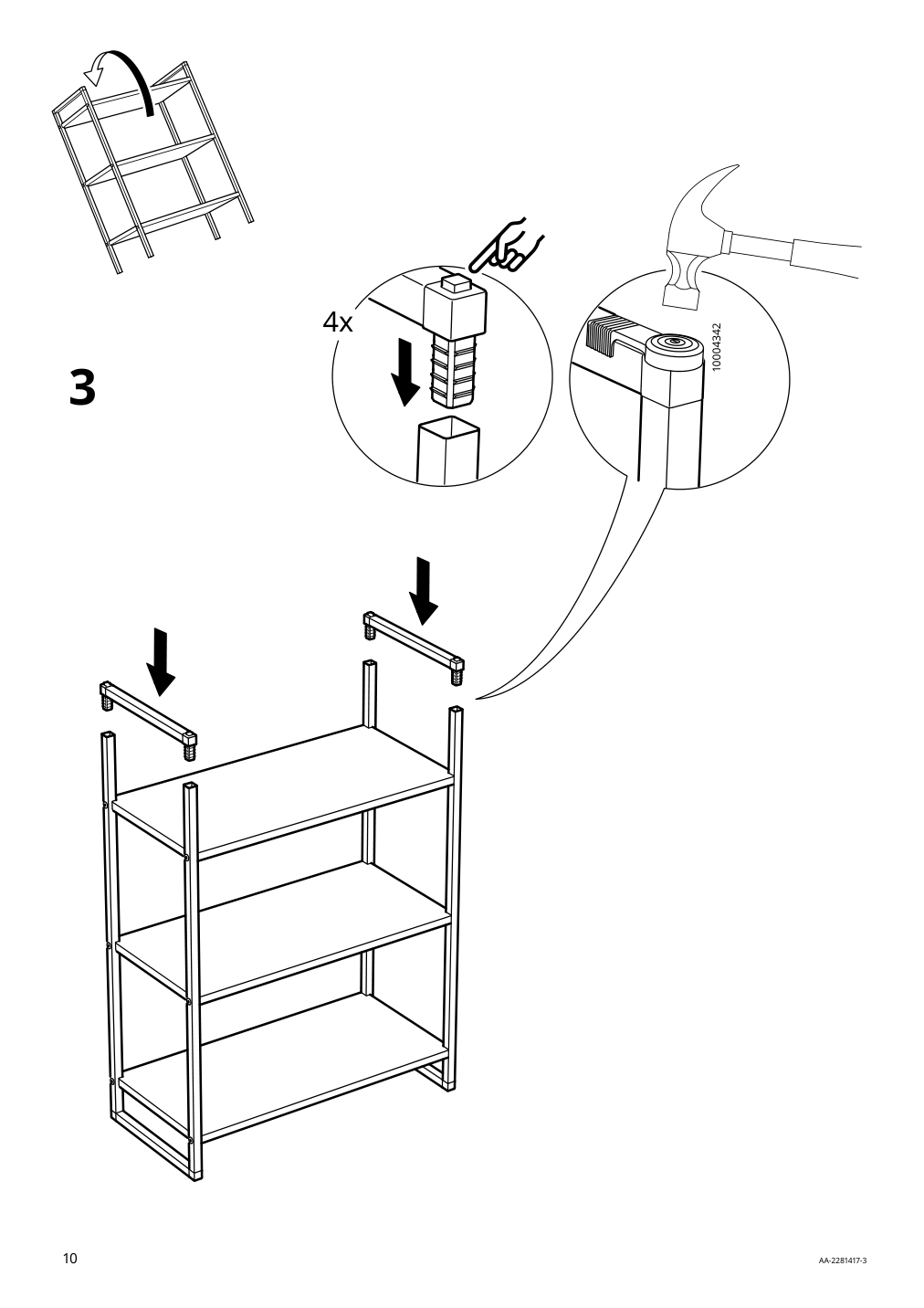 Assembly instructions for IKEA Jonaxel shelf unit white | Page 10 - IKEA JONAXEL shelf unit 304.199.73