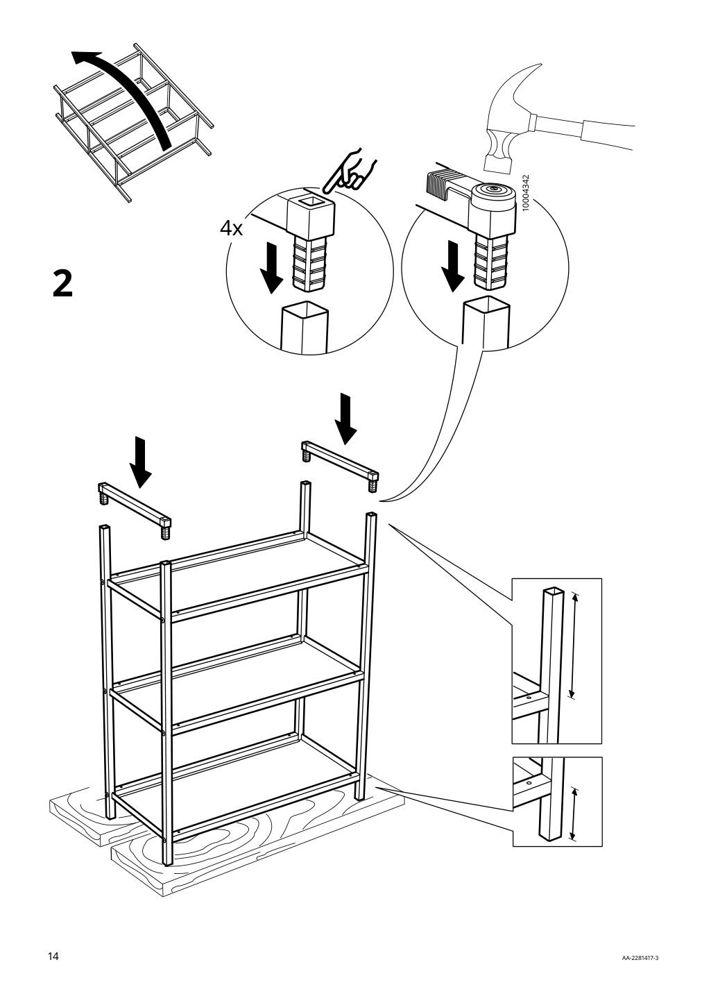 Assembly instructions for IKEA Jonaxel shelf unit white | Page 14 - IKEA JONAXEL shelf unit 304.199.73