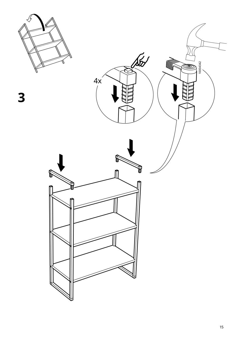 Assembly instructions for IKEA Jonaxel shelf unit white | Page 15 - IKEA JONAXEL shelf unit 304.199.73