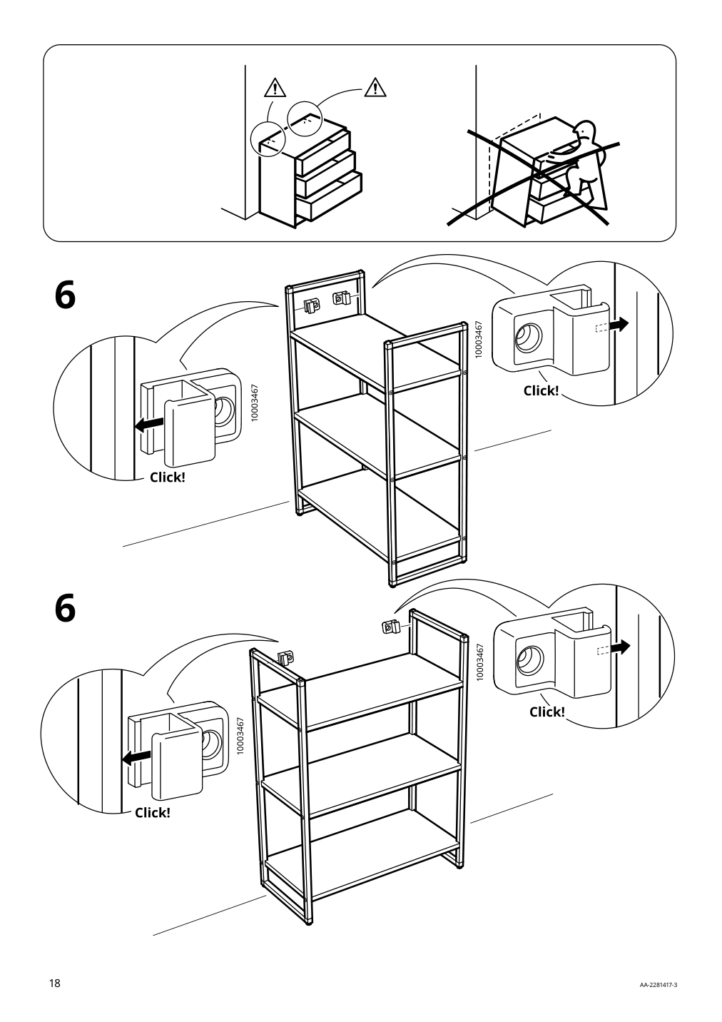 Assembly instructions for IKEA Jonaxel shelf unit white | Page 18 - IKEA JONAXEL shelf unit 304.199.73