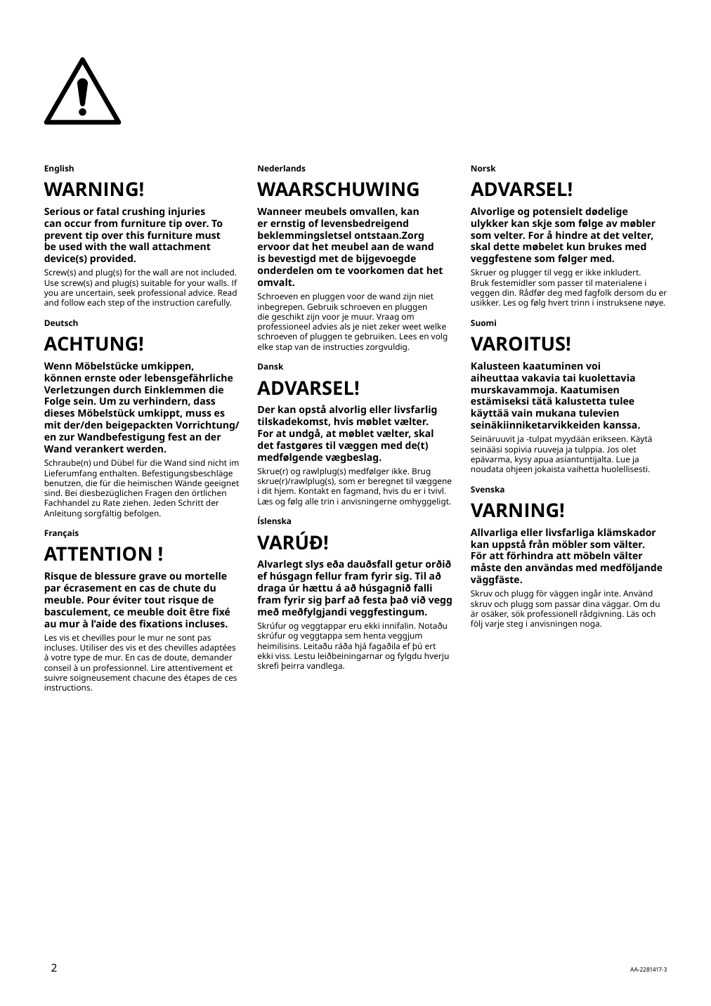 Assembly instructions for IKEA Jonaxel shelf unit white | Page 2 - IKEA JONAXEL shelf unit 304.199.73