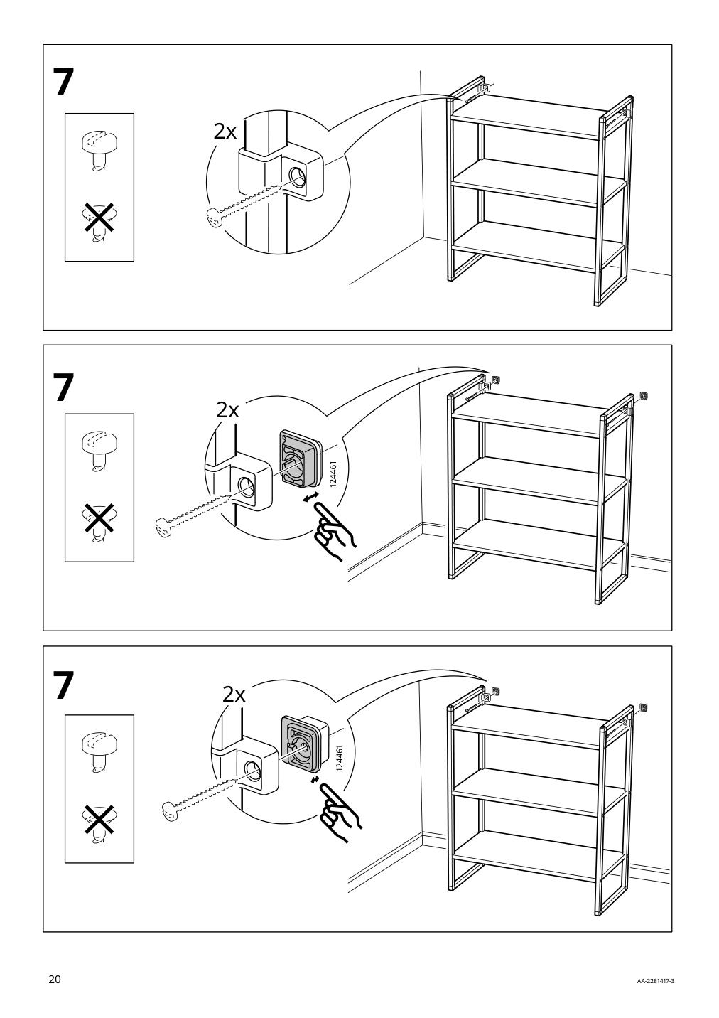 Assembly instructions for IKEA Jonaxel shelf unit white | Page 20 - IKEA JONAXEL shelf unit 304.199.73