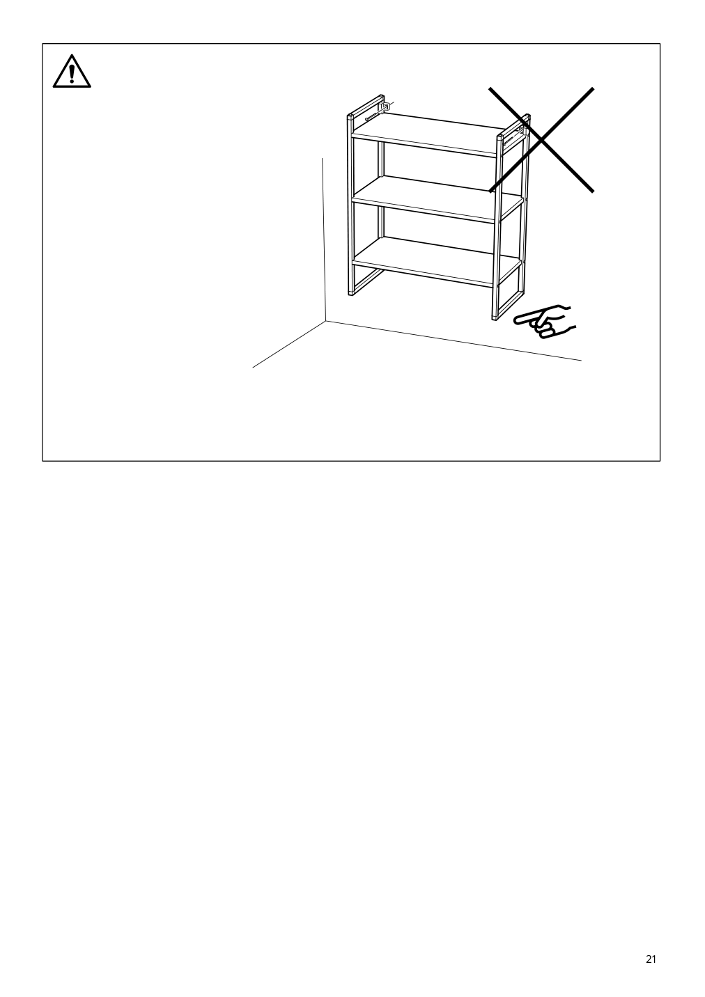 Assembly instructions for IKEA Jonaxel shelf unit white | Page 21 - IKEA JONAXEL shelf unit 304.199.73