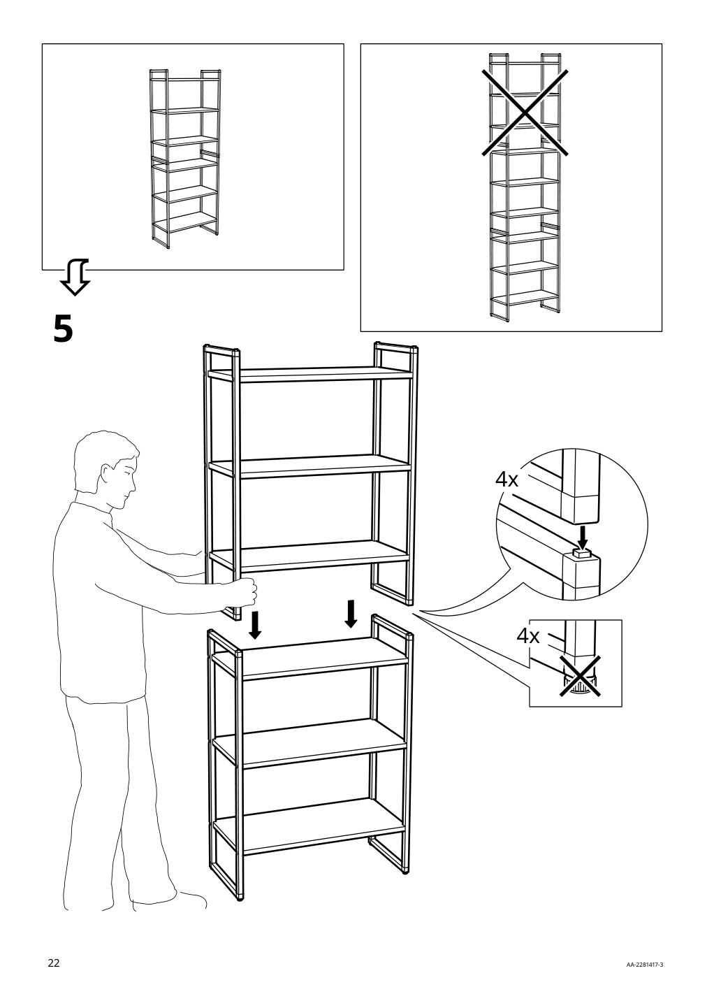 Assembly instructions for IKEA Jonaxel shelf unit white | Page 22 - IKEA JONAXEL shelf unit 304.199.73