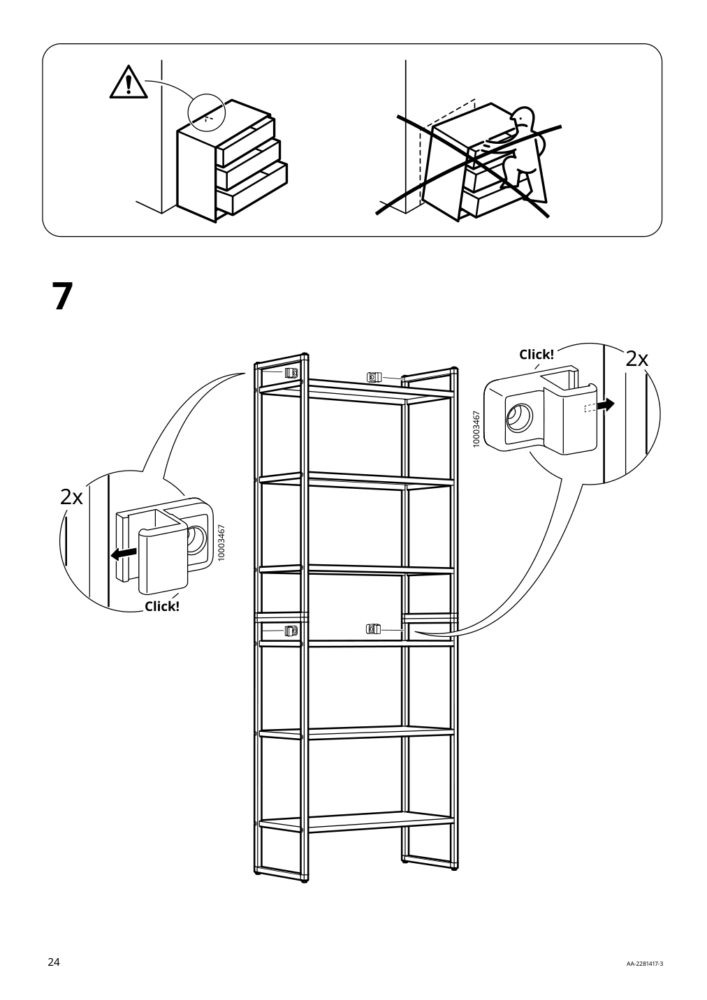 Assembly instructions for IKEA Jonaxel shelf unit white | Page 24 - IKEA JONAXEL shelf unit 304.199.73