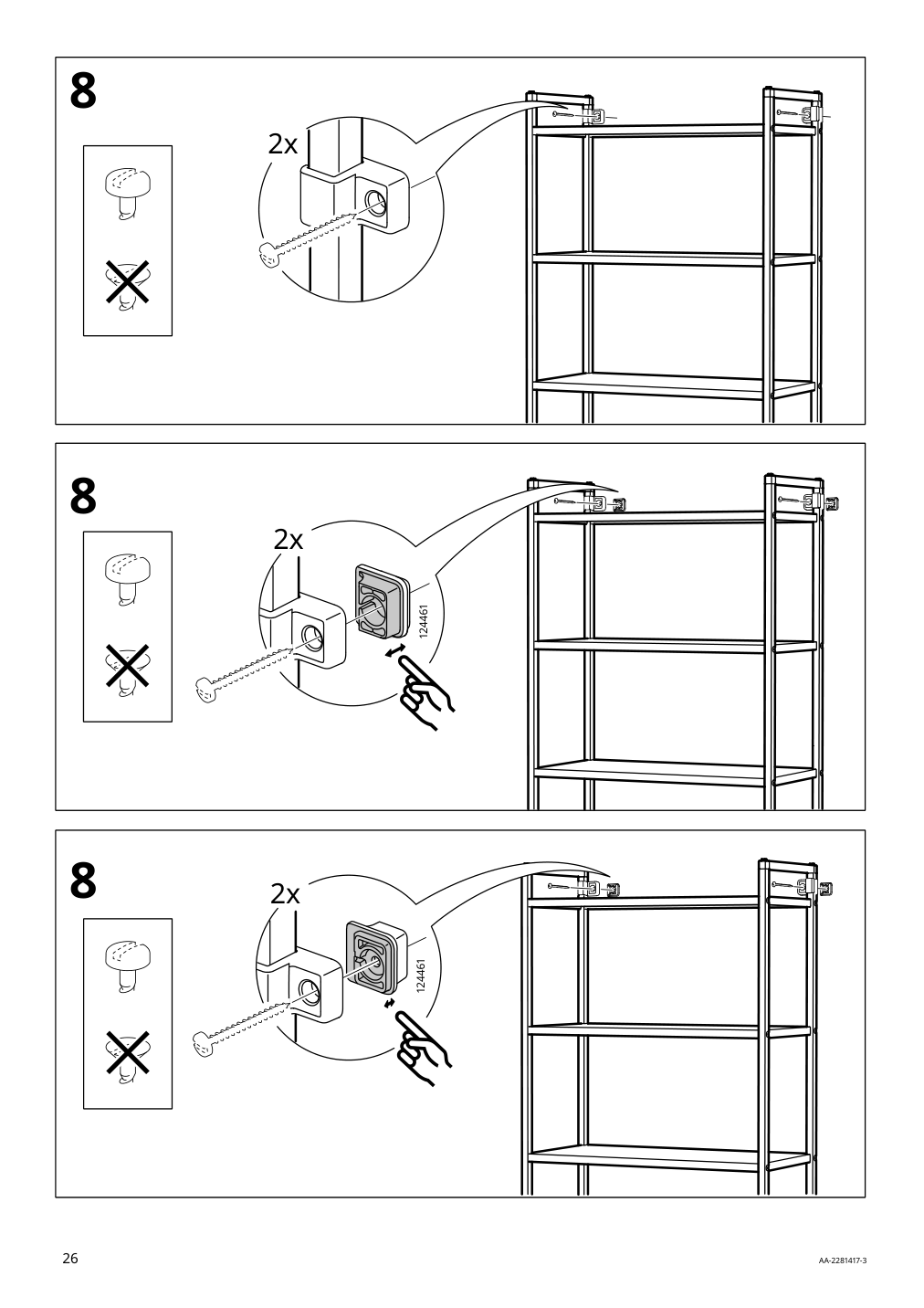 Assembly instructions for IKEA Jonaxel shelf unit white | Page 26 - IKEA JONAXEL shelf unit 304.199.73