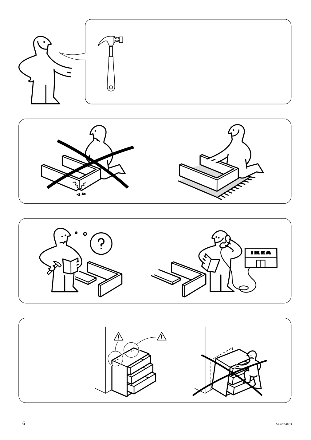 Assembly instructions for IKEA Jonaxel shelf unit white | Page 6 - IKEA JONAXEL shelf unit 304.199.73