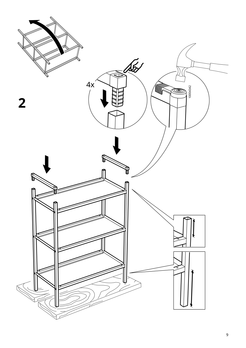 Assembly instructions for IKEA Jonaxel shelf unit white | Page 9 - IKEA JONAXEL shelf unit 304.199.73