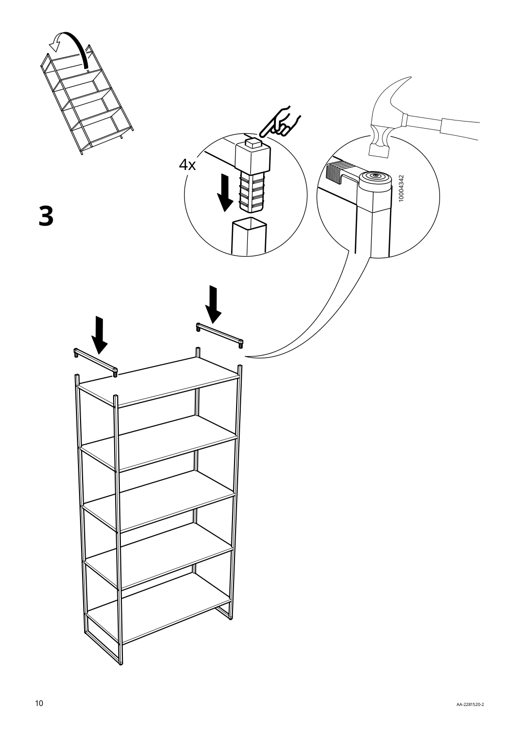 Assembly instructions for IKEA Jonaxel shelf unit white | Page 10 - IKEA JONAXEL shelf unit 504.199.72