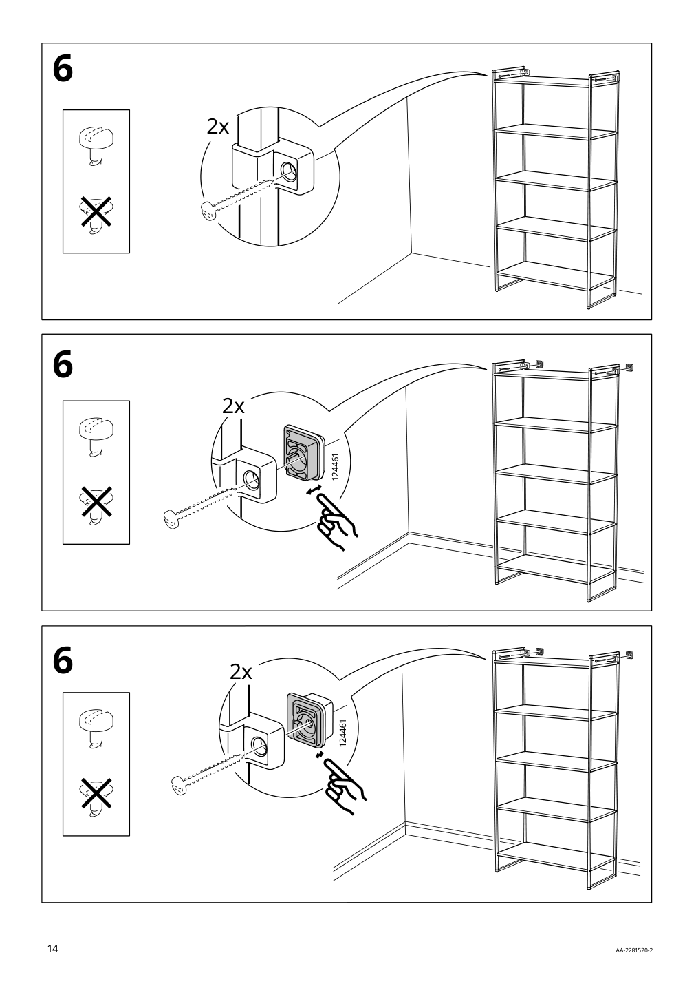 Assembly instructions for IKEA Jonaxel shelf unit white | Page 14 - IKEA JONAXEL shelf unit 504.199.72