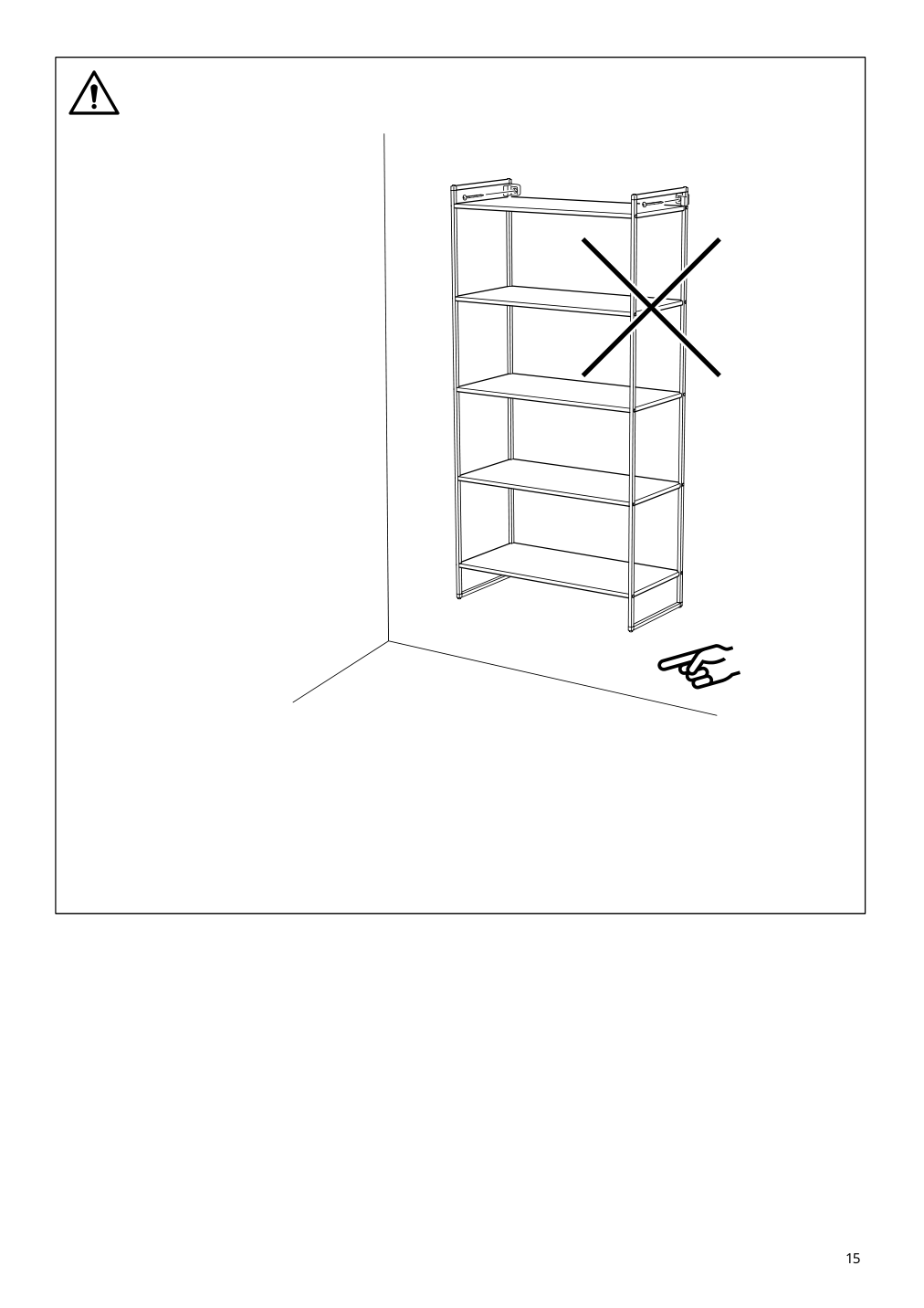 Assembly instructions for IKEA Jonaxel shelf unit white | Page 15 - IKEA JONAXEL shelf unit 504.199.72