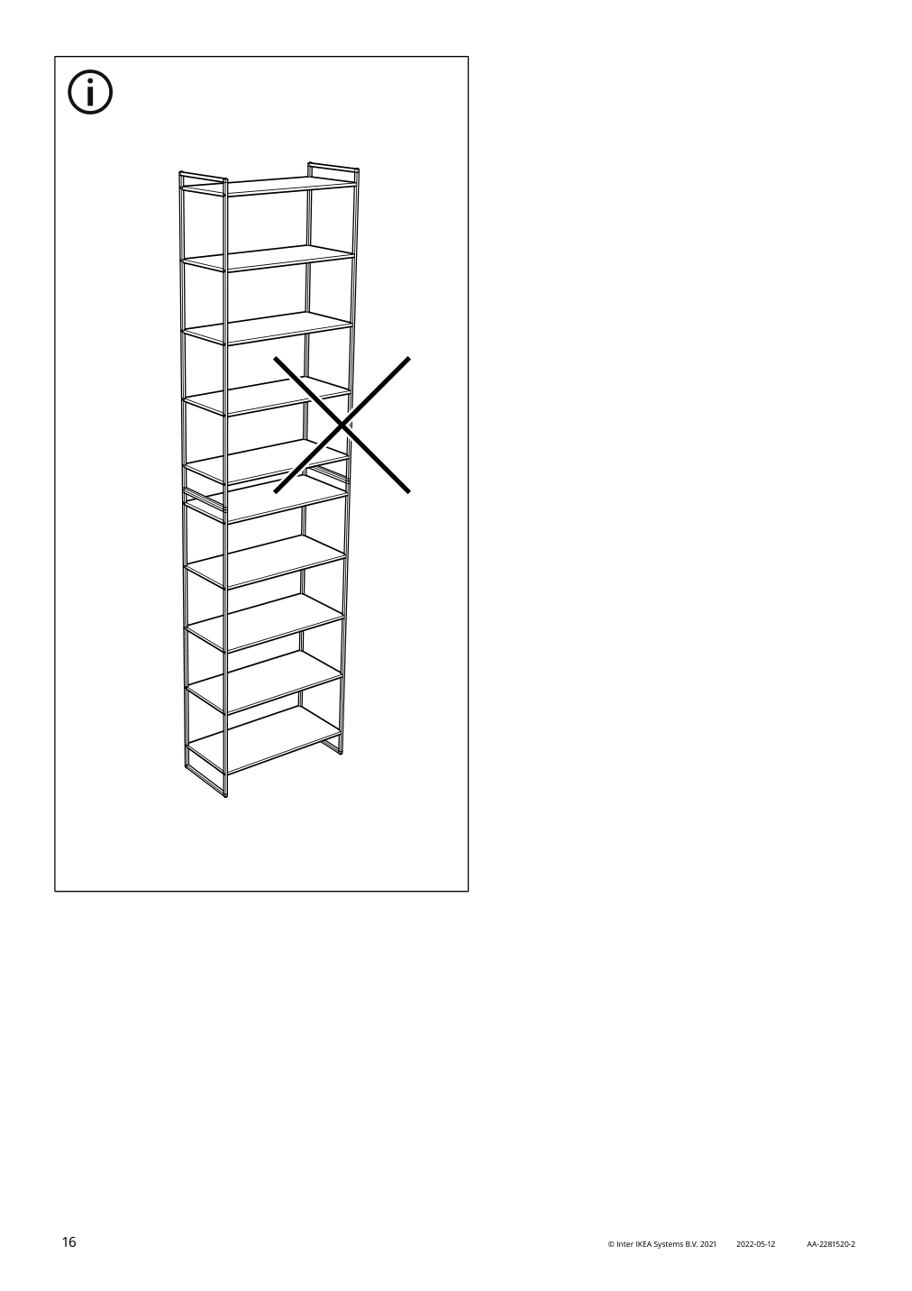 Assembly instructions for IKEA Jonaxel shelf unit white | Page 16 - IKEA JONAXEL shelf unit 504.199.72