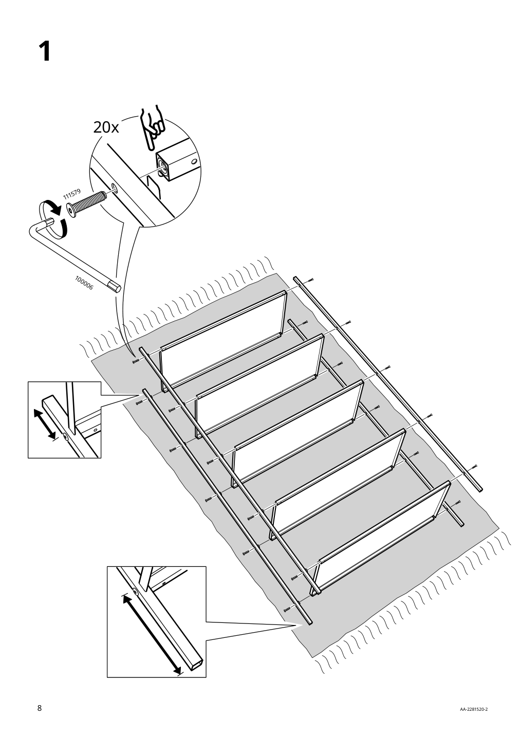 Assembly instructions for IKEA Jonaxel shelf unit white | Page 8 - IKEA JONAXEL shelf unit 504.199.72