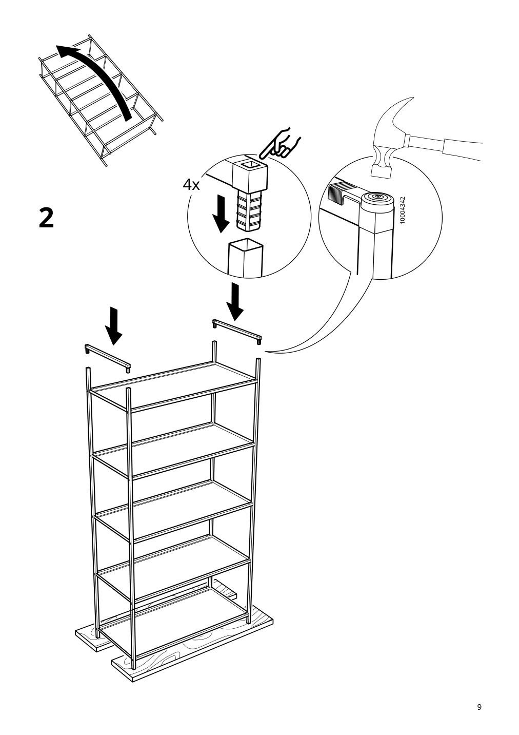 Assembly instructions for IKEA Jonaxel shelf unit white | Page 9 - IKEA JONAXEL shelf unit 504.199.72