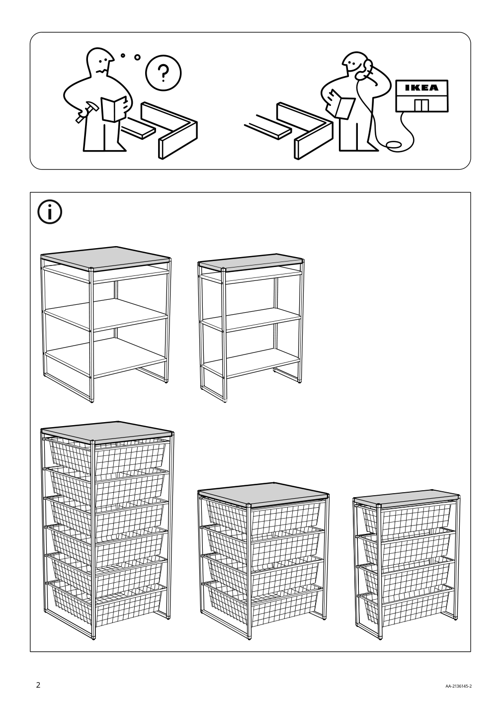 Assembly instructions for IKEA Jonaxel top shelf for frame white | Page 2 - IKEA JONAXEL storage combination 793.050.98