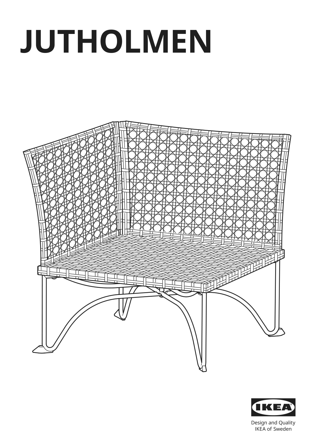 Assembly instructions for IKEA Jutholmen corner section outdoor dark gray brown | Page 1 - IKEA JUTHOLMEN 4-seat conversation set, outdoor 793.851.46