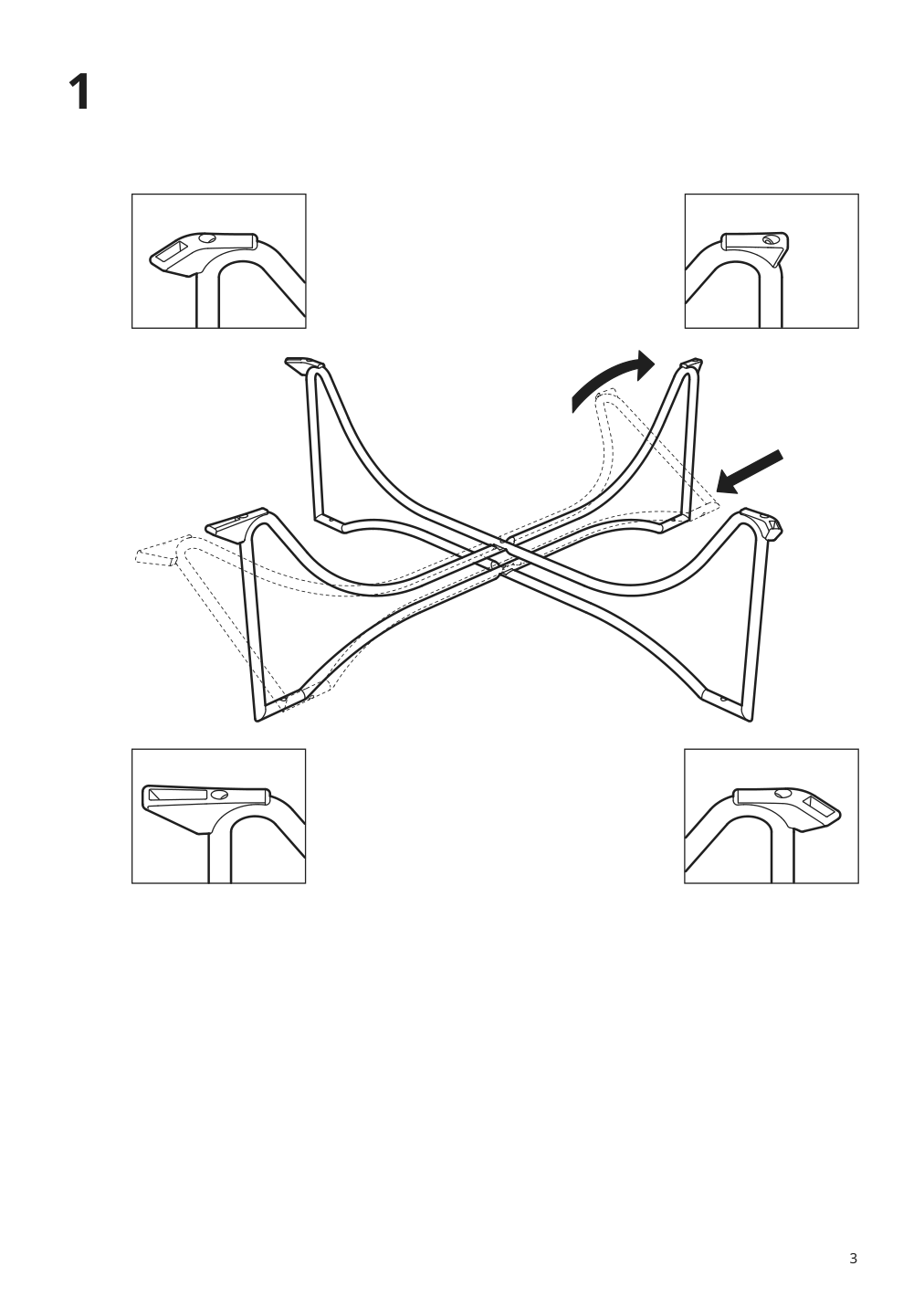 Assembly instructions for IKEA Jutholmen corner section outdoor dark gray brown | Page 3 - IKEA JUTHOLMEN 4-seat conversation set, outdoor 793.851.46