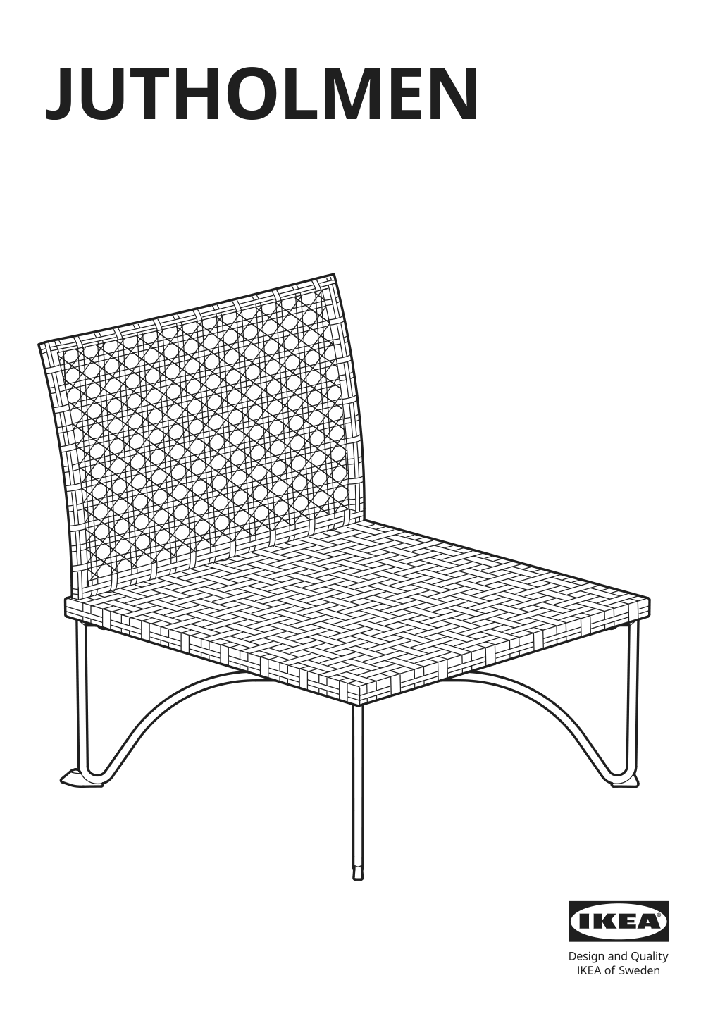 Assembly instructions for IKEA Jutholmen one seat section outdoor dark gray brown | Page 1 - IKEA JUTHOLMEN 4-seat conversation set, outdoor 793.851.46