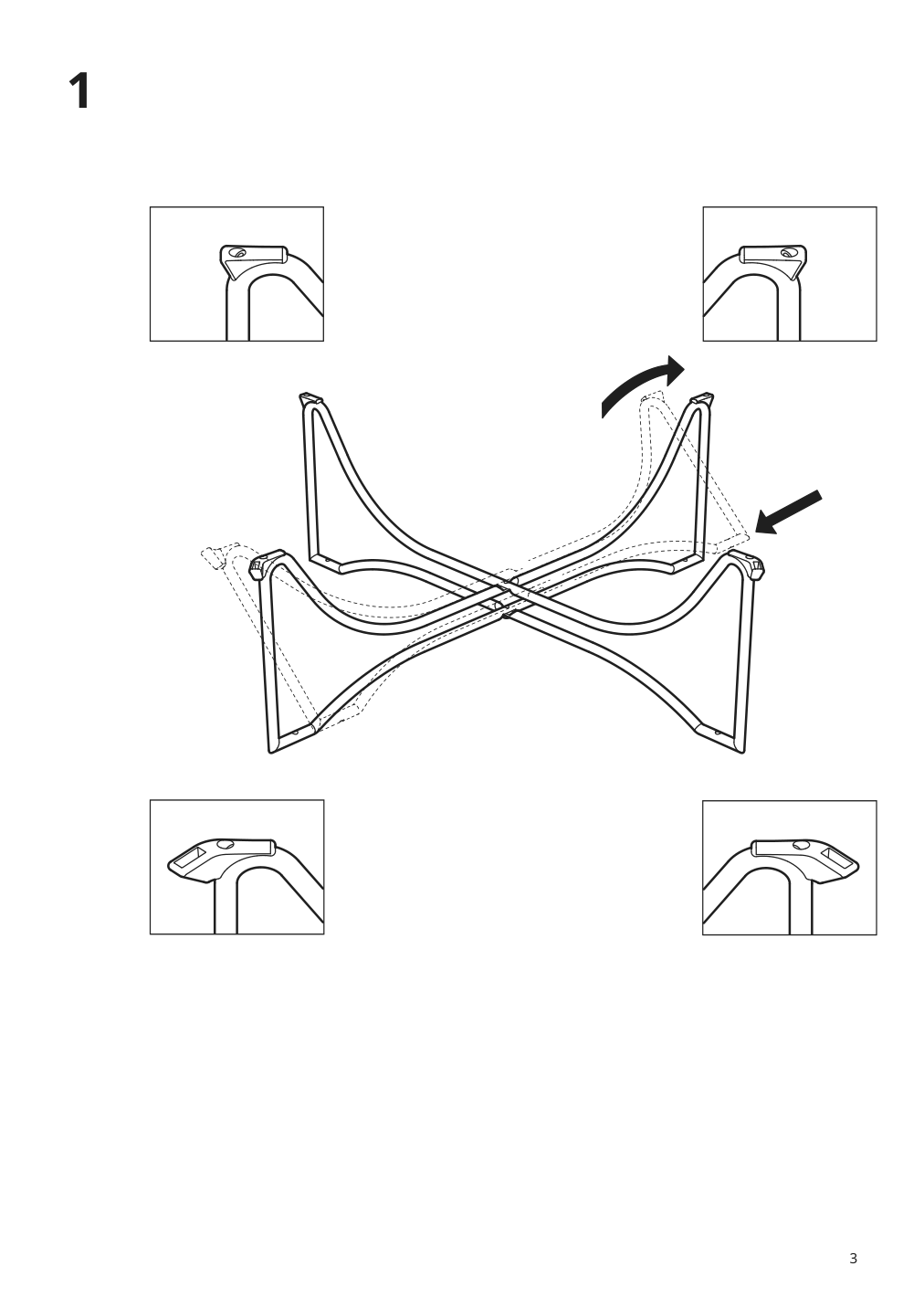 Assembly instructions for IKEA Jutholmen one seat section outdoor dark gray brown | Page 3 - IKEA JUTHOLMEN 4-seat conversation set, outdoor 793.851.46