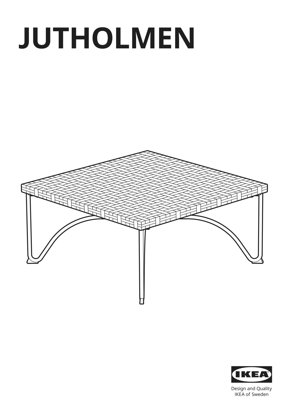 Assembly instructions for IKEA Jutholmen stool outdoor dark gray brown | Page 1 - IKEA JUTHOLMEN 3-seat modular sofa, outdoor 993.851.74