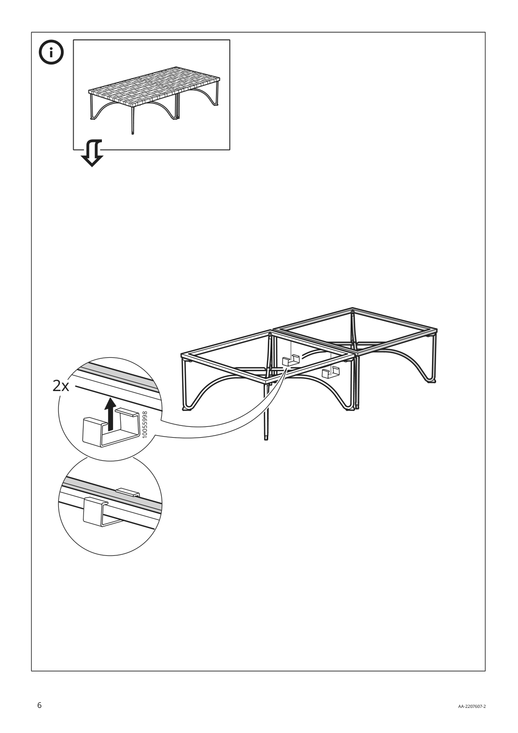 Assembly instructions for IKEA Jutholmen stool outdoor dark gray brown | Page 6 - IKEA JUTHOLMEN 3-seat modular sofa, outdoor 993.851.74