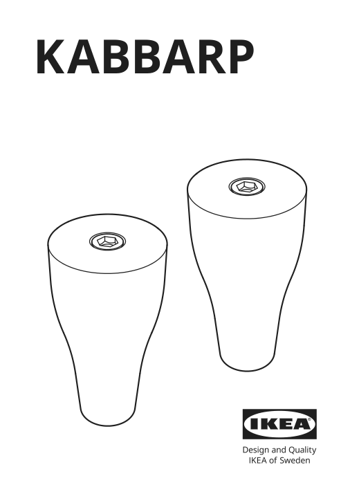 Assembly instructions for IKEA Kabbarp leg white | Page 1 - IKEA BESTÅ TV bench with drawers 295.680.06