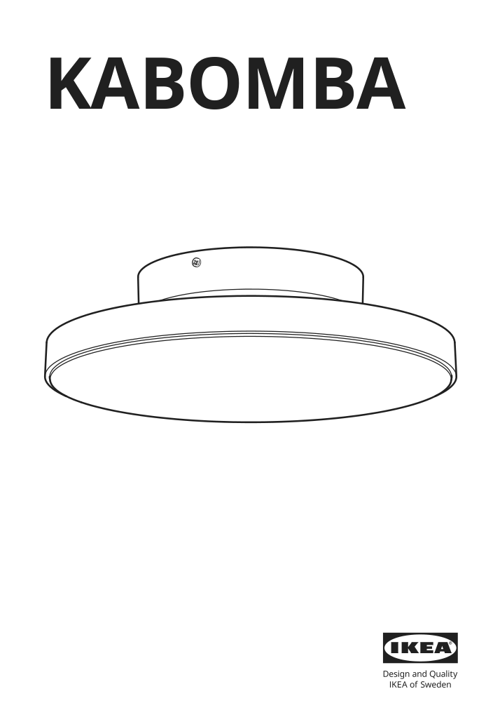 Assembly instructions for IKEA Kabomba led ceiling lamp chrome plated glossy | Page 1 - IKEA KABOMBA LED ceiling lamp 805.025.02