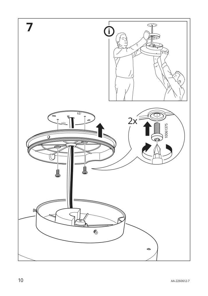 Assembly instructions for IKEA Kabomba led ceiling lamp chrome plated glossy | Page 10 - IKEA KABOMBA LED ceiling lamp 805.025.02